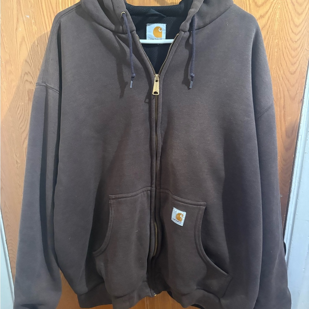 Vintage Carhartt Brown Zip-up Hoodie